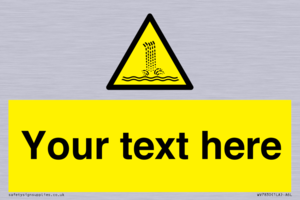 Custom warning artificial waterfall